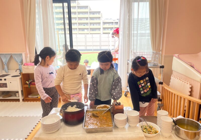 年長クラスのわかくささんは、保育園生活最後のお給食でした！