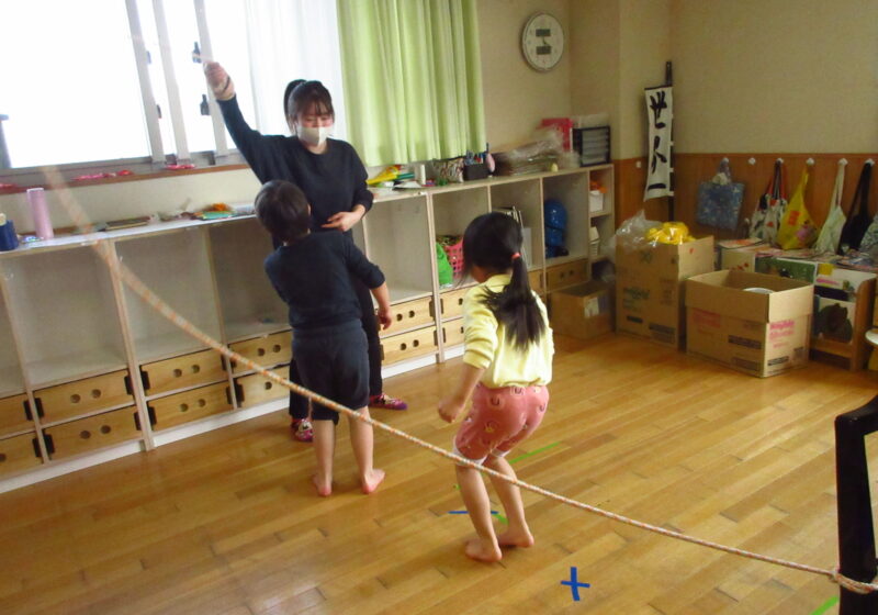 大縄跳び、運動会でもやったよね☆