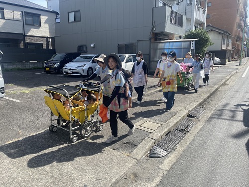 運動会に向けて、みんなで会場の下見をしに行きました😊