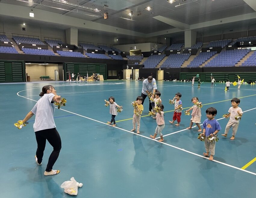 9/5に行われる「三幸フェスティバル」に参加するため練習をしてきた幼児クラス。3歳児クラスは踊りを披露しますよ！