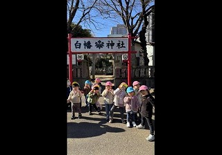 神社にいったよ